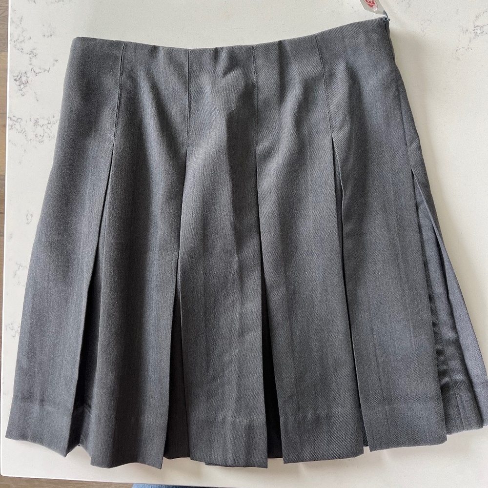 Grey Box Pleat Skirt - Uniform